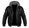 Benjamin | Premium Leather Winter Jacket with Hood for Men