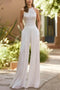 Halter Floor Length Wedding Jumpsuit