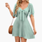 Women's V-Neck Summer Dress with Ruffle Hem