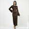 Elegant Women's Long Sleeve Maxi Dress with Tie Waist