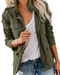Women's Mid-Length Cotton Blend Jacket - Elegant Lightweight Outerwear