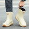Men's Beige Waterproof Rubber Work Boots