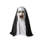 Scary Nun Latex Halloween Mask with Hood – Horror Cosplay Full Head Costume for Parties & Haunted Houses
