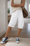 Women's Knee-Length Shorts with Adjustable Drawstring