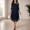 Stylish Plus-Size Midi Evening Dress