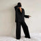 Elisa – Two-Piece Loungewear Set with Shirt Blouse and Wide-Leg Pants