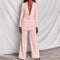 Evelyn – Fitted Blazer & Wide-Leg Pants Suit Set
