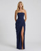 Ruched Maxi Dress - Navy