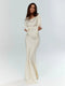 Elegant Long-Sleeved Maxi Dress