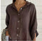 Women's 100% Pure Linen Relaxed Shirt | Classic Long Sleeve Button-Down