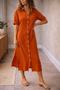 Women's Button-Front Midi Dress