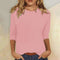 Women's Crew Neck 3/4 Sleeve Top Casual Relaxed Fit
